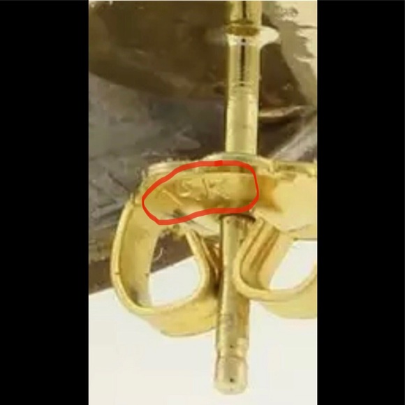 Vintage ornate 14k gold hoop earrings - Picture 5 of 5